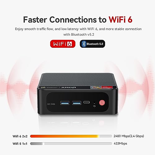 Image of Beelink Mini PC SER 5 Ryzen 5 5700U 8C /16T 8MB Cache,Up to 4.3GHz,16GB RAM 500GB NVME SSD, 4K Triple Display by HDMI and Type-C, WiFi 6, Bluetooth5.2, Zoom, PXE, Micro pc Gaming Computer
