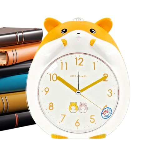 Reloj despertador para niños, altavoz con diseño de animales, reloj que funciona con pilas, función Sing Talk, despertador, portátil, para niños de 3 a 12 años, para dormir, dormitorio, escritorio