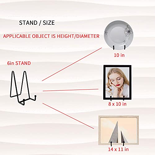 Real Peaz 6 Inch Display Stands(2 Pack) For Plate - Black Iron Easel Plate Holder Display Stands Black Metal Display Stands For Photo, Pictures, Decorative Plate Dish And Tabletop Art #TOP5