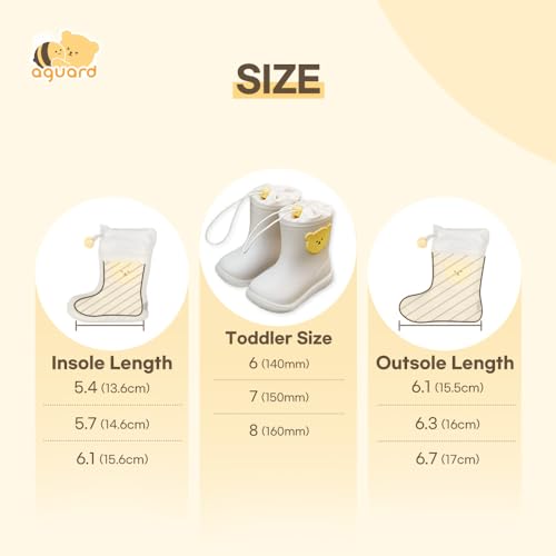 Kids Rain Boots with an Elastic Boot Collar, Toddler Rain Shoes Children WaterProof Boots for Boys and Girls3