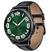 Produktbild SUNDAREE Kompatibel mit Armband Samsung Galaxy Watch 4 5 6 Classic 43MM 47MM 42MM 46MM 40MM 44MM/5 Pro 45MM/3 41MM/Active 2/Gear Sport/S2/Garmin Venu,20MM Schwarz Herren Leder Uhrenarmband Uhrband