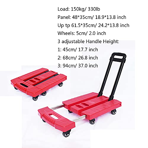 Carretilla Plegable de Mano 6 Ruedas Capacidad 330 lb miniatura 2