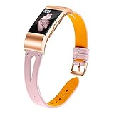 Joyozy Genuine Leather Bands Compatible with Fitbit Charge 2 Smartwatch,Slim Wristbands Replacement...