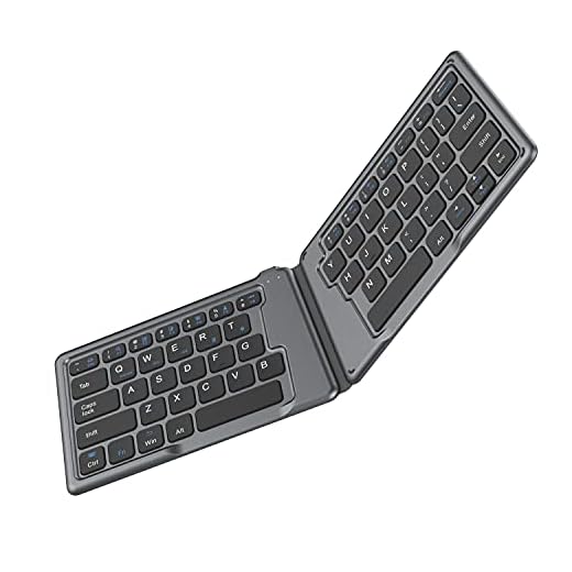 MoKo Wireless Bluetooth Keyboard, Ultra-Thin Foldable Rechargeable Keyboard for iPhone, iPad 9.7, iPad pro, Fire HD 10, Compatible with All iOS, Android and Windows Tablets Smartphones Devices
