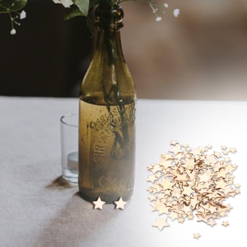 Adornos de pentagrama de madera natural para solucionar la falta de detalles creativos en bodas 4