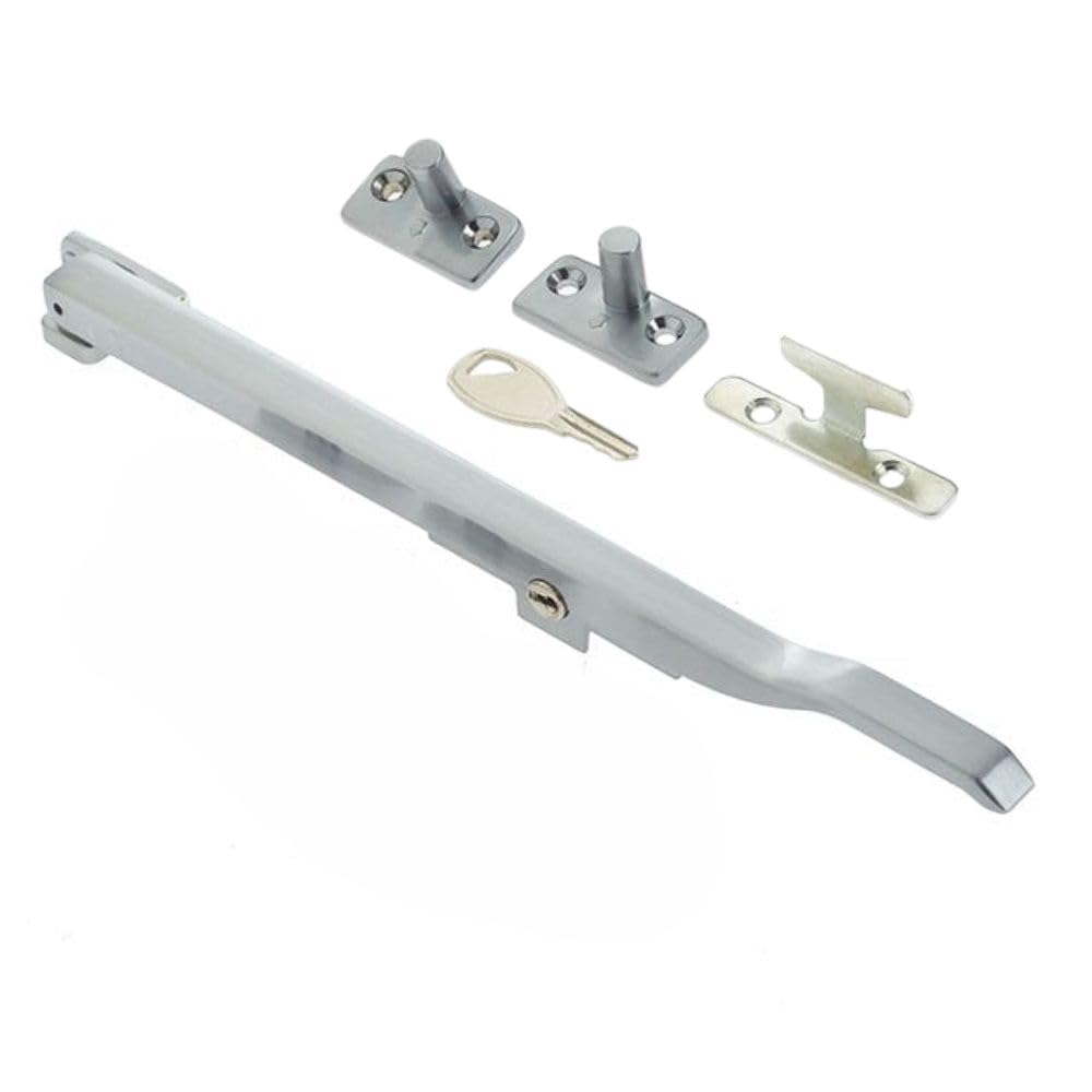 Polished Chrome Locking Window Casement Stay