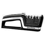 SHARPAL 104N 5-in-1 Professional Knife & Scissors Sharpener, Sharpening Tool for Straight & Serrated Blades, Repairs & Hones Euro/American & Asian Knives, Fast Scissor Sharpening Fathers Day Gift