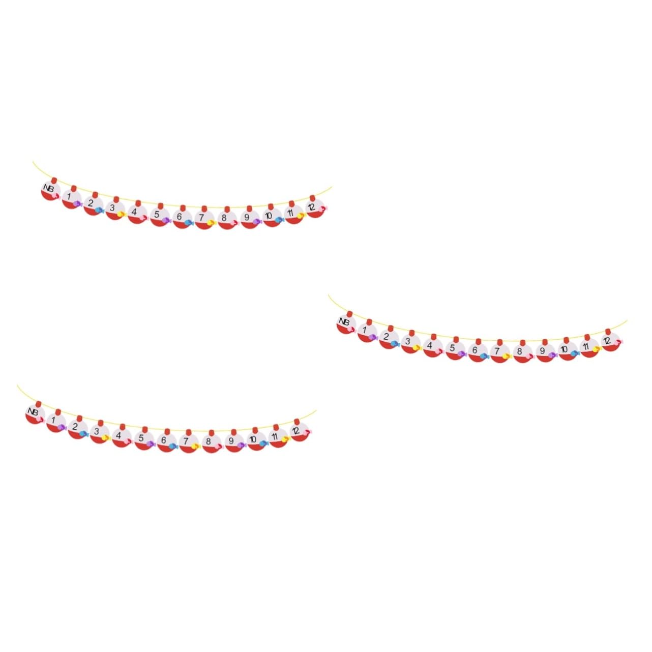 Banderole de décoration pour fête et anniversaire Toyvian, kit de 3 pull flags créatifs