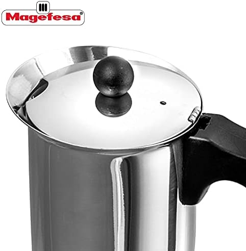 MAGEFESA Genova – La cafetera MAGEFESA Genova está Fabricada en Acero  Inoxidable 18/10, Compatible con Todo Tipo de Cocina. Fácil Limpieza (10  Tazas) : Amazon.es: Hogar y cocina