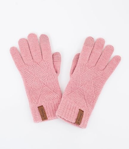 Guantes de punto Hurley para mujer ropa de invierno casual en color gris