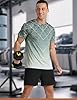 APTRO Men’s T-Shirts Gym T Shirts for Men Moisture Wicking Athletic Breathable Running Tops Quick Dry Short Sleeve T-Shirt Gradient Green XXL #2