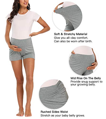 Fitglam Maternity Shorts For Women Pregnancy Lounge Sleep Pajama Workout Shorts Comfy Summer Clothes #TOP4