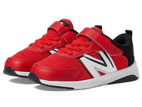 New Balance Baby Dynasoft 545 V1 Bungee Lace with Top Strap Running Shoe, True Red/Black, 3 US Unisex Infant