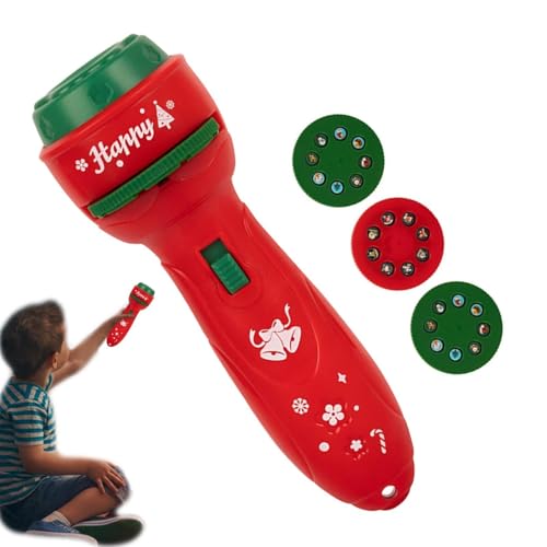 Linterna para niños con 24 patrones – Lámpara de proyección de Navidad, compañero de sueño antes de acostarse, actividad de aprendizaje en la guardería | vacaciones, viajes, guardería, aula