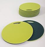 Set 18 x doppelte Schaumstoff Sitzkissen wasserdicht schmutzabweisend Sitzunterlage 350mm x 12mm 2 farbig Round Seat mit Griff für Sport Outdoor Camping Morgenkreis Kindergarten Schule Vereine