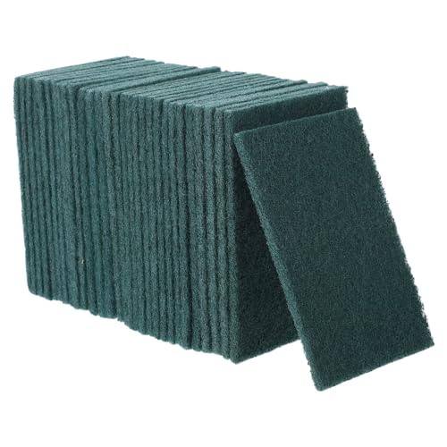 Wakauto 30Pcs Non Scratch Multi Purpose Scrubbing Pads Reusable Heavy Duty Dish Scrubber Cleaning Sponges for Kitchen Workshop Household Use