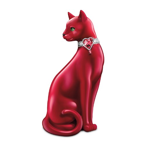 The Hamilton Collection WomenHeart Cat for Heart Health Support: A Purr-Pose Filled Heart Figurine