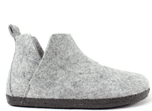 BIRKENSTOCK Hausschuhe ANDERMATT Grau Textil