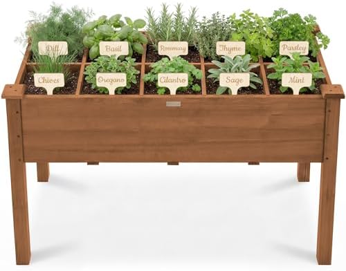 Best Choice Products Raised Herb Garden Bed Planter Box - Elevate...