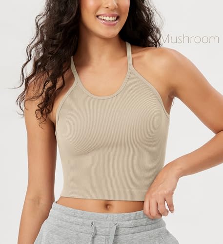 image for ODODOS Women's Crop 3-Pack Washed Super Soft Lightweight Rib-Knit Cami