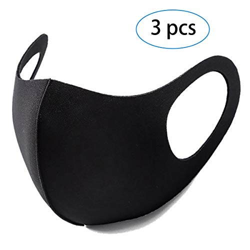 Preisvergleich Produktbild Schutzmaske,Staubmaske, Maske, BASDT Anti-Verschmutzungs-Staubmundmaske PM2.5 Waschbar mit verstellbaren Trägern Masken (3 Stück)