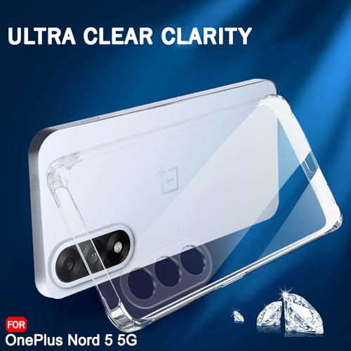 Image of TheGiftKart Back Cover Soft Case for OnePlus Nord 5 5G | Best Camera Protection | Inbuilt Dust Plugs & Anti-Slip Grip | Ultra Clear Slim Back Cover Case for OnePlus Nord 5 5G (Silicone, Transparent)