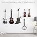 Sound harbor Guitar Wall Mount Hanger Acoustic Electric Bass Guitar Wall Hook Black Metal Holder