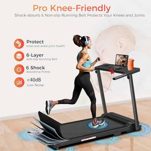 AXONFIT Treadmills for Home, Walking Pad with Handle Bar - 3.0 HP Portable Foldable Treadmill, 350 LBS Weight Capacity, LED Display, Compact Design - Ideal for Home Users, Office Professionals by AXONFIT - Image 6