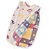 CYUURO Baby Sleeping Bag 6 Layered Cotton Gauze Vest Wearable Blankets Breathable,Mushrooms,7545cm