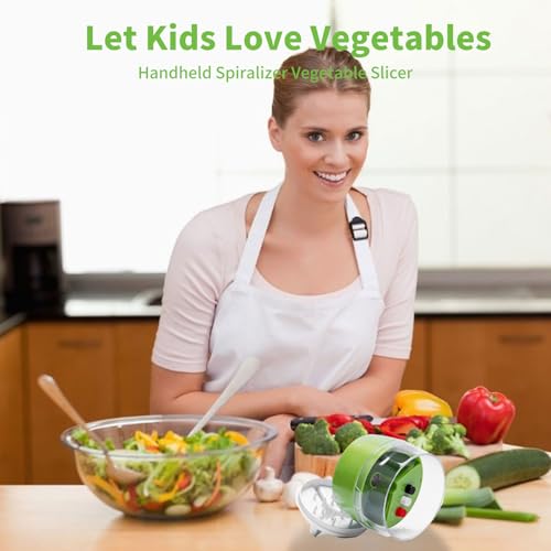 4 in 1 Spiralizer for Vegetables - Adjustable Vegetable Slicer - Zucchini Courgette Spiralizer Noodles Spaghetti Maker - Veggie Carrot Cucumber Slicer Spiral Cutter - Kitchen Tools & Gadgets - Image 6