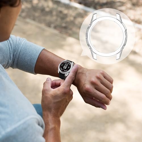 ISABAKE Etui kompatybilne z Garmin Fenix 7 / Fenix 7 Solar, etui ochronne miękkie TPU Bumper Shell do smartwatcha Fenix 7