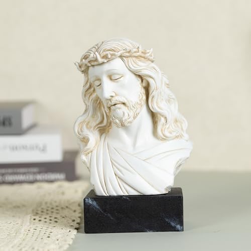 Estatua de Busto de Jesús de 8.5 pulgadas en Resina Pintada a Mano miniatura 5