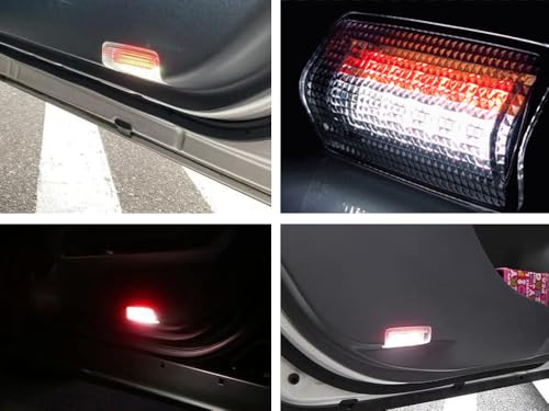 Lámpara LED blanca con destello rojo para puerta lateral miniatura 3