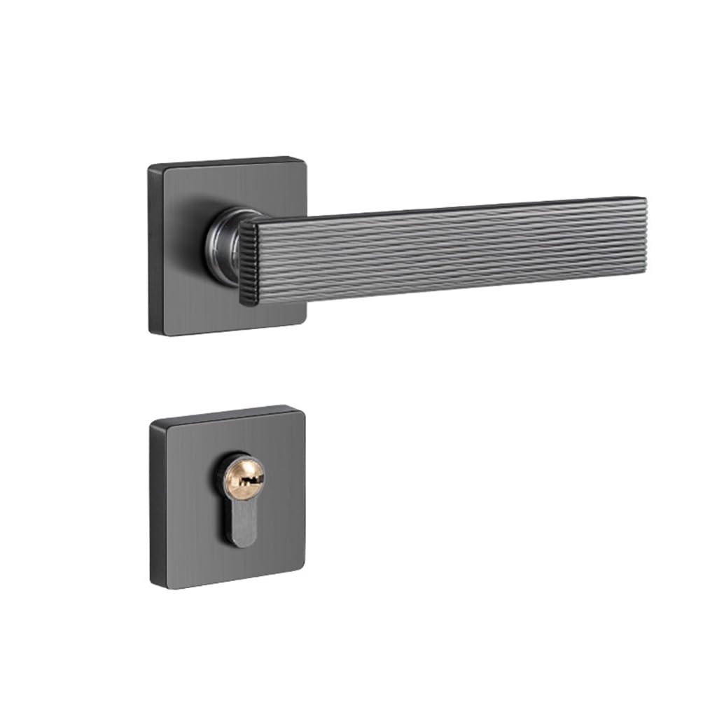 Poignée de porte magnétique en laiton brossé gris au design haut de gamme