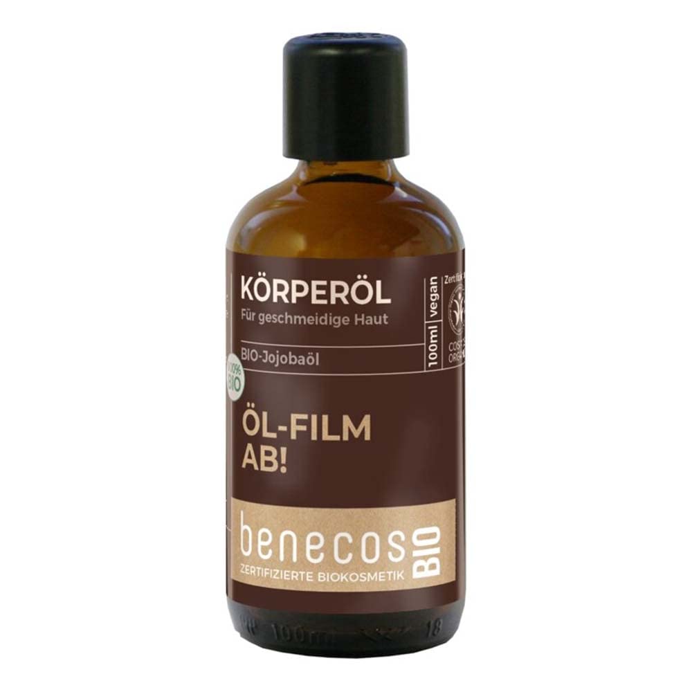 benecos Organic body oil, organic jojoba oil film. For supple skin