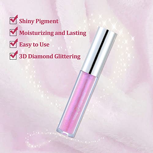 Rosarden Long-Lasting Shiny Liquid Lipstick, Diamond Shimmer Metallic Lip Gloss, Waterproof, Moisturizing, Popular Shiny Lip Gloss For Face & Eyes Makeup, Color Gloss Lipstick Cosmetics For Female #TOP1