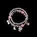 NIQIPOK Crystal Bead Bracelet Cute Cartoon Kawaii Elastic Beaded Bracelets for Women,Kawaii Crystal Beads Anime Relationship Matching Bracelet for Best Bracelets (Pink2)