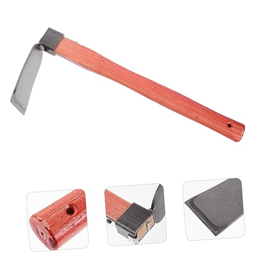 Azadón de mano con mango de madera para jardinería miniatura 3