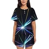 Ajustement facile : l'ensemble de pyjama pour femme convient aux femmes de tous âges et silhouettes. Nous avons des tailles S à 4XL au choix. Pour une meilleure expérience d'achat, veuillez consulter le tableau des tailles pour choisir la bonne taille avant d'acheter.