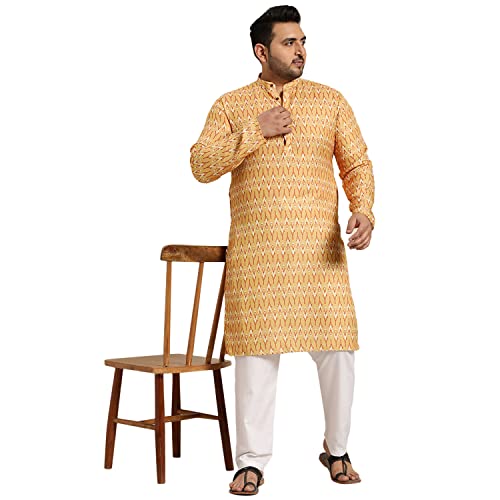 Kurta pyjama coton homme imprimé Mehendi léger SOJANYA Plus