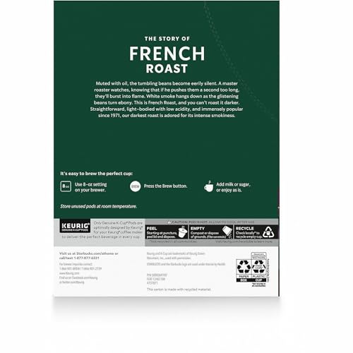Image of Starbucks Single-Serve Coffee K-Cup, French Roast, Carton Of 24