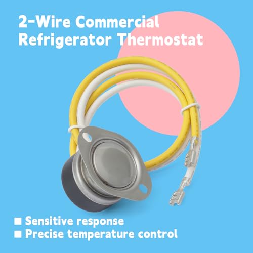 GLOXTED 5708L 2-Wire Commercial Refrigerator Defrost Thermostat Replacement for Bohn for Chandler for Larkin for Climate Control Repalce 078832 4751C 4752C SL5708 75°F-40°F Heater Switch