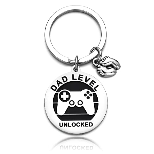 New Dad Gifts for Men First Time Dad Gifts from Wife New Dad Christmas Keychain Gift Dad to Be Gifts New Father Soon to Be Dad Gifts Promoted to Daddy 2023 Keychain First Time Dad Gift for Husband