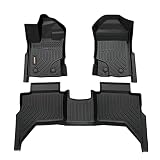 Binmotor TPE Floor Mats for Ford Ranger SuperCrew Cab 2023 2022 2021 2020 2019, All Weather Protecti