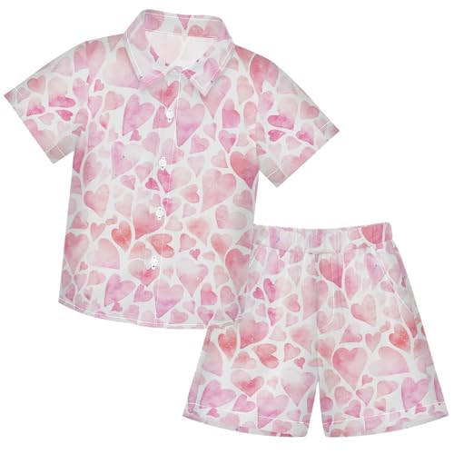 Image of visesunny Little Boys Short Sleeve T-Shirt Beach Shirts for kids children Casual Shorts Set Summer Clothes Outfits