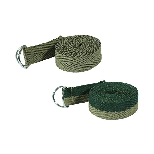 Image of Footmate Yoga Belt for Men and Women Pack Of 2 | Yoga Strap with Extra Safe Adjustable D-Ring Buckle | 8 FT Long Durable and Premium Cotton Stretch Band Use for Yoga, Pilates, Gym, Fitness