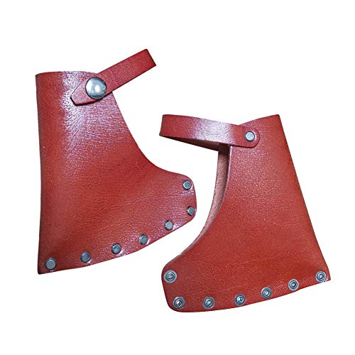 Leather Axe Head Sheath, 5.3"x4.7" Full Grained Leather Sheath Of The Axe, Axe Head Cover With Belt Loops For Better Hold Of Axe, Dark Tan Heavy Top Cover For Axe Head