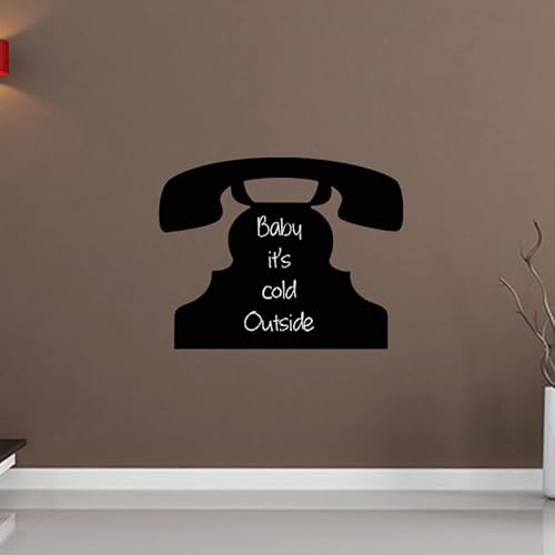 Lavagna in ardesia - Adesivi da parete adesivi cancellabili - Telefono antico altezza 55 x larghezza 70 cm