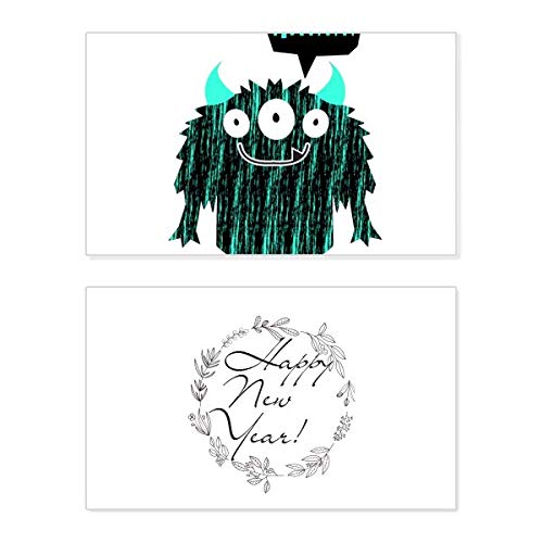 Carte de Nouvel An Monstre Alien – Carte de vœux originale pliée