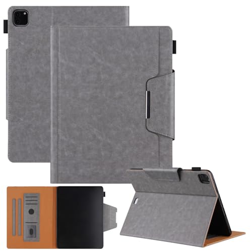 Évitez les rayures sur iPad Air 13 M3 2025 avec cet étui en cuir magnétique gris